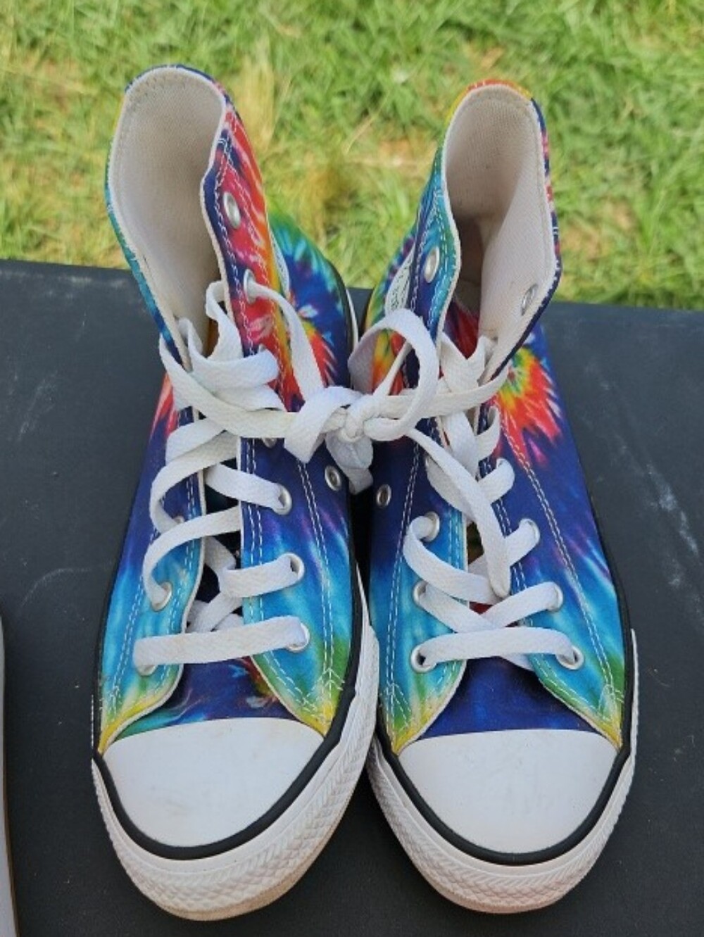 Converse Brand Tie-Dye High Top Canvas Sneakers - Multicolor Size 3